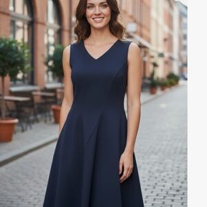 CAbi Classic Black Ponte Performance Fit Dress-size Small